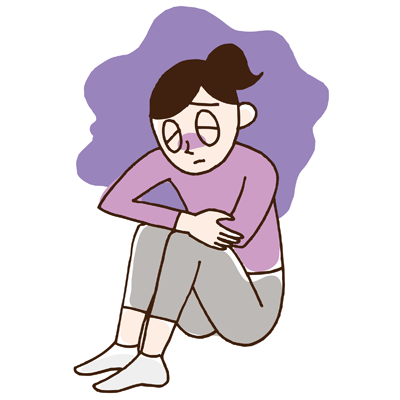 気分が落ち込んでしまい、元気が出ないのイメージ